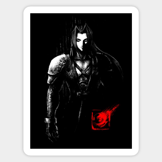 One Winged Angel Ink - Final Fantasy VII Sephiroth - Video Game Sticker by BlancaVidal